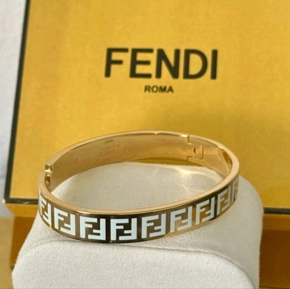 Fendi Forever 7" Gold and White